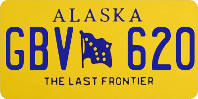 AK license plate GBV620
