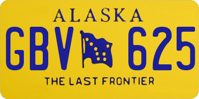 AK license plate GBV625