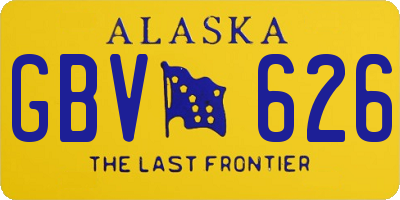 AK license plate GBV626
