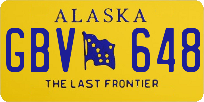 AK license plate GBV648