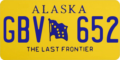 AK license plate GBV652