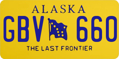 AK license plate GBV660