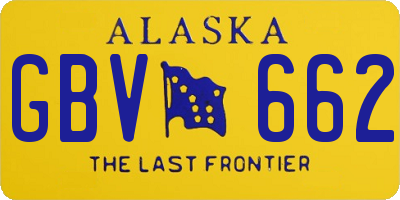 AK license plate GBV662