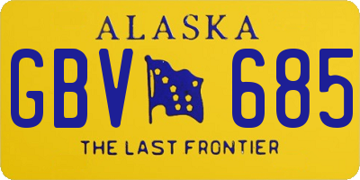 AK license plate GBV685