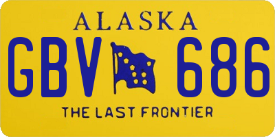 AK license plate GBV686