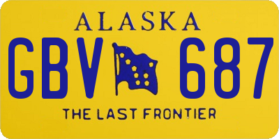 AK license plate GBV687