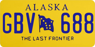 AK license plate GBV688