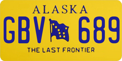 AK license plate GBV689