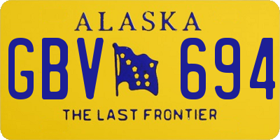 AK license plate GBV694