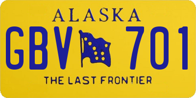 AK license plate GBV701