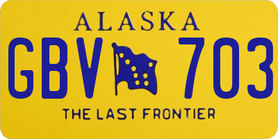 AK license plate GBV703