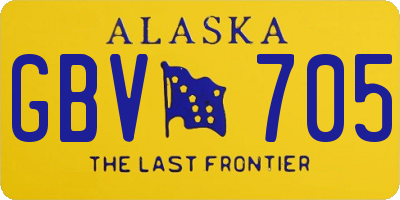 AK license plate GBV705