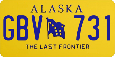 AK license plate GBV731