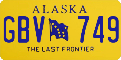 AK license plate GBV749