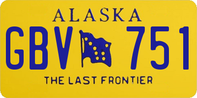 AK license plate GBV751
