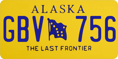 AK license plate GBV756