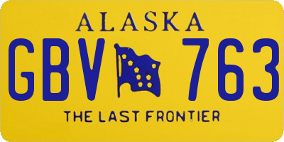 AK license plate GBV763