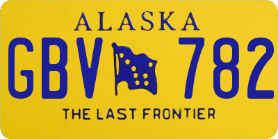AK license plate GBV782
