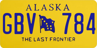 AK license plate GBV784
