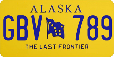 AK license plate GBV789