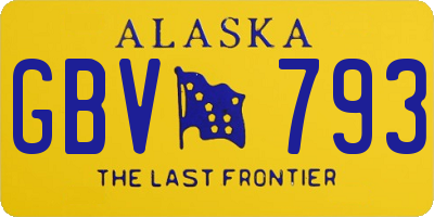 AK license plate GBV793