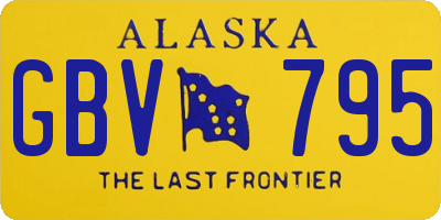 AK license plate GBV795