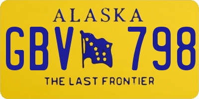 AK license plate GBV798