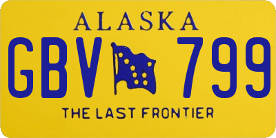 AK license plate GBV799