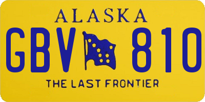 AK license plate GBV810