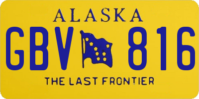 AK license plate GBV816