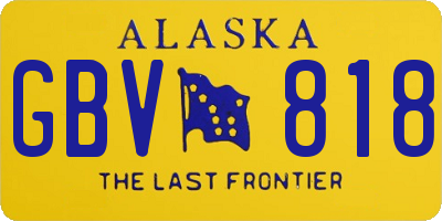 AK license plate GBV818