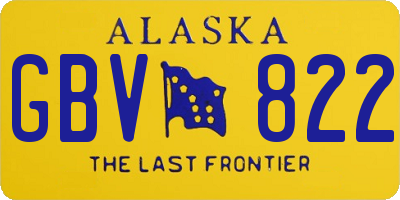 AK license plate GBV822