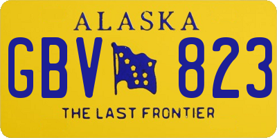 AK license plate GBV823
