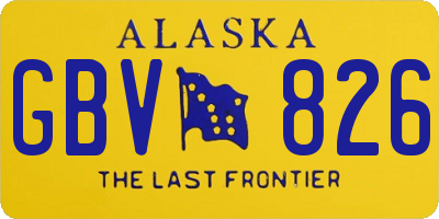 AK license plate GBV826
