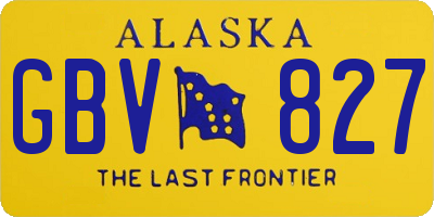 AK license plate GBV827