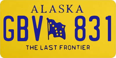 AK license plate GBV831