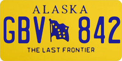 AK license plate GBV842