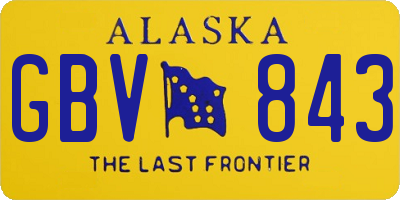 AK license plate GBV843