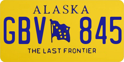 AK license plate GBV845