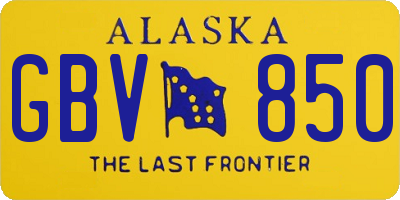 AK license plate GBV850
