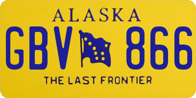 AK license plate GBV866