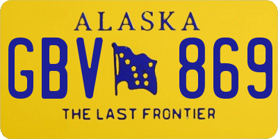 AK license plate GBV869