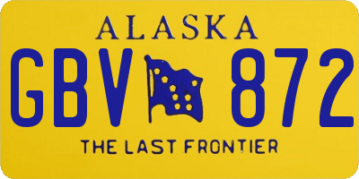 AK license plate GBV872