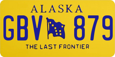 AK license plate GBV879