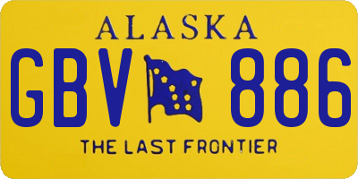 AK license plate GBV886