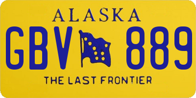 AK license plate GBV889