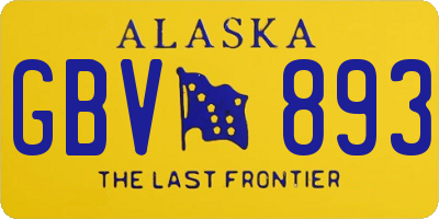 AK license plate GBV893