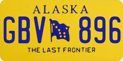 AK license plate GBV896