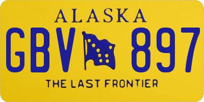 AK license plate GBV897