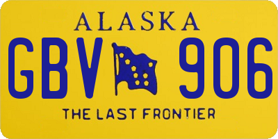 AK license plate GBV906